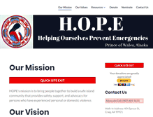 Tablet Screenshot of hope4pow.org